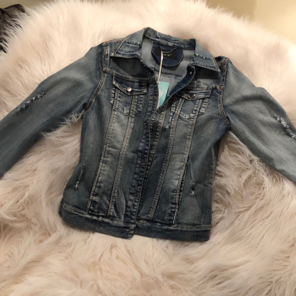 Coalition Distressed Stretch jean jacket